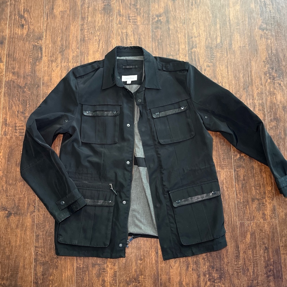 Calvin Klein Black Military Field Jacket